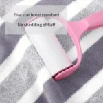 2pcs Luxury Coral Fleece Towel Set - 5-Star Hotel Standard Super Soft Quick Dry Bath & Hand Towels, Non-Shedding, Striped - Image 5