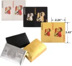 Playing Cards Foil Poker Cards,Deck Waterproof Plastic Diamond Cards Gold for Party&Classic Family Card Game(Gold Silver Black) - Image 3