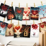 32pcs Valentine's Day Postcards, Romantic Love Theme, Indoor Bedroom Decor,Wall Stickers, Message Cards, Greeting Cards, Poster - Image 6