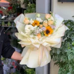 20pcs Golden Border Flower Bouquet Wrapping Papers Gold Line Half Transparent Gifts Paper Florist Bouquet Waterproof Paper - Image 4