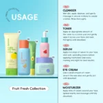 QUIYUM Fruit Fresh Collection 5-Piece Skincare Set Brightening Hydrating Anti-Age Facial Care for Dry Dull Skin - Image 6