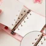 M5 Korean Pink Heart Ring Binder Detachable Portable Travel Journal for KPOP Idol Cute Small Album with Strap Diary Scrapbook - Image 4