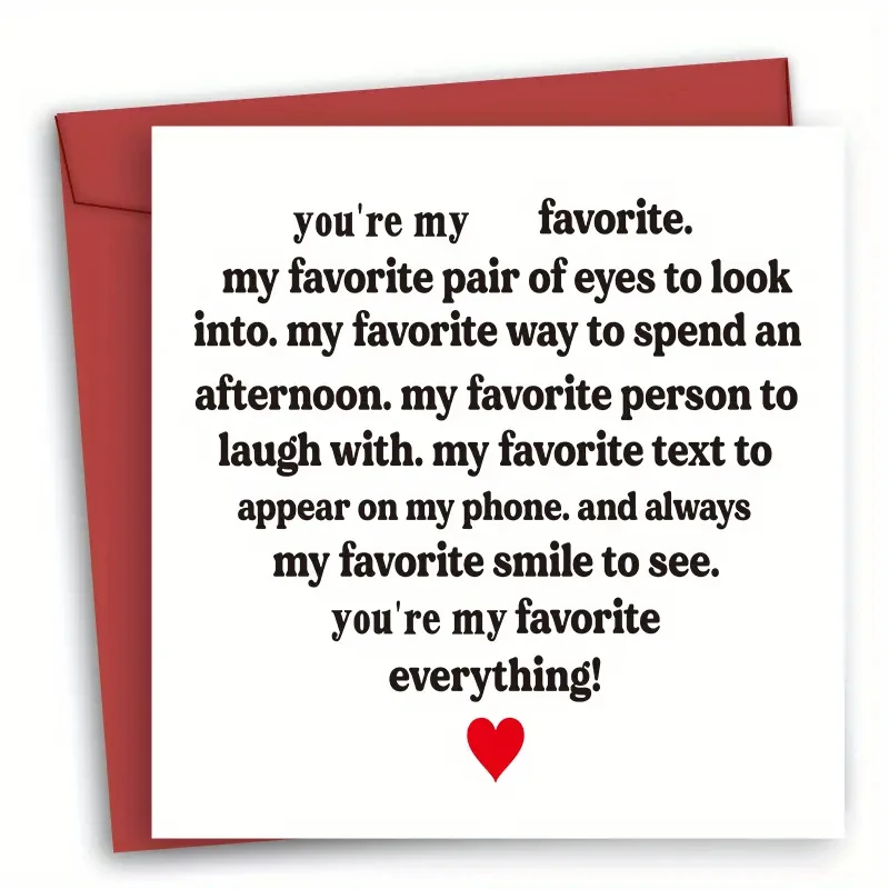 kf-S39e3f99c900741198808083b6bcd49b5p 1PcPersonalised Card With Envelope, Funny Anniversary Card For Him, Birthday Card For Husband Boyfriend, Romantic Love Card For - Image 1