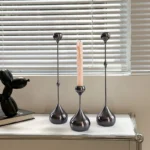 3Pcs/Set Water Drop Candle Table Decoration Light Luxury Western Dining Room Table Home Decor Romantic Candlelight Dinner - Image 5