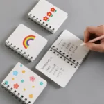 A7 Pocket Book Notebooks Small Flower Love Small Cute Side Flip Coil Book Student Mini Portable Flip Notepad - Image 4