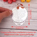 9.5*7cm Custom Baptism Invitation Card Personalized Acrylic Wedding ,Birthday Party Favors DIY Gifts Decoration - Image 3