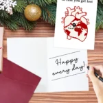 1pc "In Case You Get Lost,You Are Here" Greeting Card With Envelope For Valentine's Day,Anniversary,Wedding,Love Note For Couple - Image 3