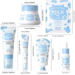10PCS Milk Nourish Skincare Set Face&Hand Dual Care - Brightening Eye Cream BB Cream Pore Cleansing Gentle Deep Hydration Christ - Image 6
