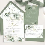 Personalized Wedding Invitation Card Custom 20-100pcs Bride & Groom Photo Floral Save the Date Wedding Editable Shower Cards - Image 4