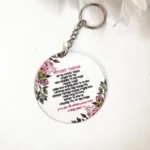 10Pcs Round Transparent A Hymn of Thanksgiving Prayer Card with Keychain Bar Mitzvah Souvenir Small Greeting Cards - Image 2