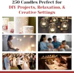 250 White Tea Light Candles in Metal Cups - 8 Hours Clean Burning, Unscented for Romantic Dinners & Weddings - Image 4