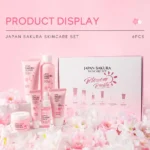 6pcs/Set Sakura Skin Care Sets Face Cream Serum Toner Facial Cleanser Sunscreen Eye Cream Face Skin Care Set Product Gift box - Image 4