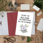 Funny Online Dating Card, Anniversary Card for Him Her, Birthday Card for Online Lover, Cyber Love Greeting Card for Men Women - Image 5