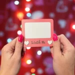 10pcs DIY Valentine's Day Scratch-off Card Red Heart Pattern Love Coupon Paper Rectangular Anniversary Game Tickets - Image 5