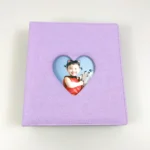 PLRBOK 3 Ring A5 Photo Album with Pockets,Binder Heart Glitter Cover Pretty Notebook Card Book 4×6 10×15 Scrapbook - Image 2