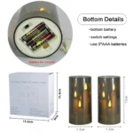 3IN1 LED Electronic Candle Tea Light Multicolors LED Candle With IR Remote Flickering Lamp Acrylic Candles for Christmas Wedding - Image 4