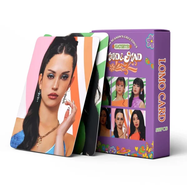 55pcs/set KATSEYE 2026 Season's Greetings MOD&MAD POP lomo Star Photocards Photo Lomo Cards Fans Collection Printed Cards