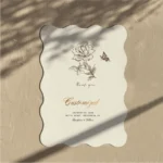 Customized Custom Waveform Wedding Invitation Card Elegant Menu Baptism Christening Party Gift Packaging Decoration Commercial Design Printing Thank You Card - Image 6