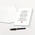 1pc,Romantic Anniversary Card for Husband, Sweet Husband Birthday Card, Lovely Valentines Day Gift from Wife, My Husband My Ever - Image 5