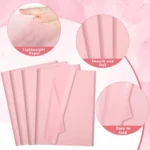 50 pink snowflake paper, 50*35 cm gift wrapping paper, suitable for party festivals, Valentine's Day, birthday gift packaging - Image 4