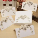 50pcs Place Cards Wedding Party Decoration Table Decor Table Name Message Greeting Card Event Party Supplies Seating Card