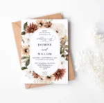 20pcs Custom Wedding Invitations Personalized, Bohemia Invitation Cards Wedding, Customizable Wedding Invitation for Country