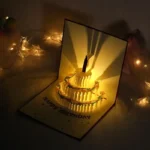 3D Light Music Birthday Card Pop Up Cake Creative Greeting Card Happy Birthday Party Gift Message Cards - Image 2