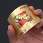 55pcs Golden Playing Entertain Cards Gold Foil Pokers Set Magic Cards 24K Gold Plastic Foil Pokers Durable Waterproof Cards - Image 3