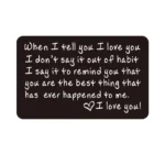 Anniversary Gifts Christmas Gifts I Love You Wallet Insert Card for Couple Husband Birthday Gifts - Image 2