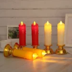 LED Candle Light With Flickering Flame USB Plug-In Electronic Candlelight Wedding Church Holiday Decoration Religious Activity