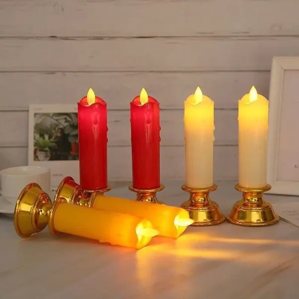 LED Candle Light With Flickering Flame USB Plug-In Electronic Candlelight Wedding Church Holiday Decoration Religious Activity