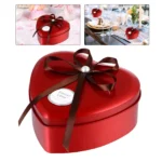 Heart Shape Candy Boxes Tinplate Gift Box For Wedding Party Favor Chocolate Containers Small Gift Holder Festive Tin Cans