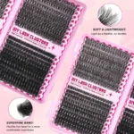 30D+40D+60D+80D False Eyelashes Set 9-16mm MIxed Individual False Eyelashes with Lash Applicators - Image 3