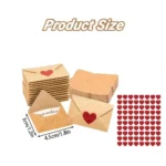 30/60pcs Mini Love Letter Set With Heart Stickers Love Notes Cards For Weddings Valentine's Day Romantic Gifts For Couple - Image 5