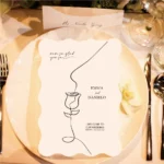 Customized Custom Waveform Wedding Invitation Card Elegant Menu Baptism Christening Party Gift Packaging Decoration Commercial Design Printing Thank You Card - Image 2