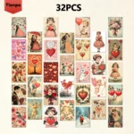 32pcs Romantic Floral Victorian Postcards, Love Gift Cards, Christmas Gifts, Living Room Decor, Bedroom Decoration,High-Quality - Image 3