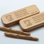 Custom LOGO Bamboo Wooden Signature Ballpoint Pen Laser Personalize Company Name Maple Beech Wood Business Graduation Box Gift - Image 5