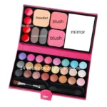 33 Colors Eye Shadow Powder Blush Lipstick Lasting Cosmetics Makeup Set with Mirror For Beginner Kids Travel Portable Palette - Image 2