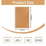 Pack A5 Ruled Lined Kraft Notebooks Bulk, Journaling Notebooks, Soft Cover Composition Notebook, 8.3x5.5 Inches 60 Pages Travel - Image 3