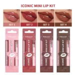 Lipliner&Lipstick Lip Gloss Set 3pcs/set Waterproof Long Lasting Lip Makeup Matte Travel Mini Set Women's Makeup Cosmetics - Image 2