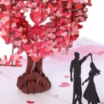 3D Valentines Day Card Cards Romantic Dancing Couple Keepsake Love Tree Design Greeting Cards with Envelope and Note for Couple - Image 4