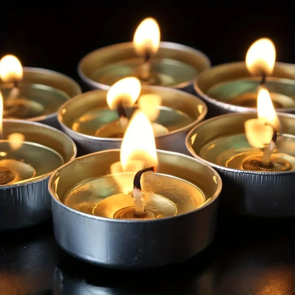 10Pcs Tea Light Candles Small Smokeless Dripless Tea Candles For Home Pool Dinner Weddings Supplies