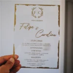 30pcs Gold Foil Custom Printing Acrylic Card Wedding Invitation Transparent - Image 4