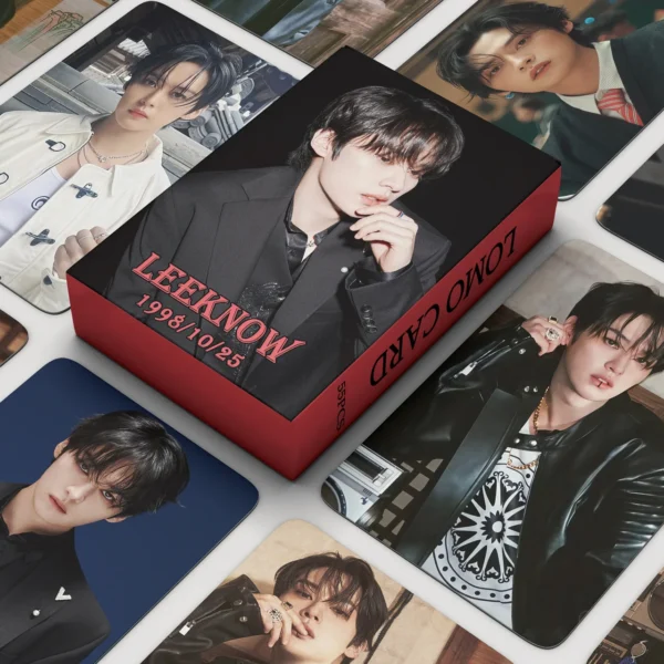 55Pcs/Set Kpop New Ablum (HOP) Lomo Card Lee Know Photo Print Pictures Photocard Fans Collection Postcards Gifts