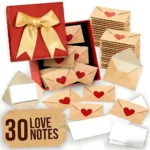30/60pcs Mini Love Letter Set With Heart Stickers Love Notes Cards For Weddings Valentine's Day Romantic Gifts For Couple - Image 2