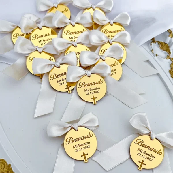20/50/100Pcs Personalized Tag Baptism Decoration Baby Show Wedding Table Card Engraved Customized Baby Baptism Favors Communion