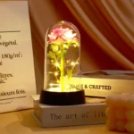 Eternal Red Rose Artificial Flowers with LED Light Creative Valentine's Day Gift Rose in Glass Cover Simulation Rose Flower - Image 10