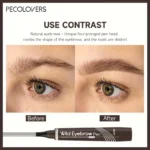 6 Colors 1pc Eyebrow Pen Waterproof 4 Split Tip Eyebrows Pen Eyebrow Tattoo Pen Waterproof Liquid Black Eyebrow Makeup Pencil - Image 3