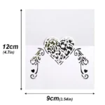 50Pcs Laser Cut Heart Shape Place Cards Wedding Name Cards Greeting Message Setting Card Wedding Birthday Party Favor Decoration - Image 2