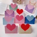 40Pcs Romantic LOVE Heart Postcard Greeting Card Valentine's Day Gift Card Wedding Invitations Card Thank You Message Cards - Image 2